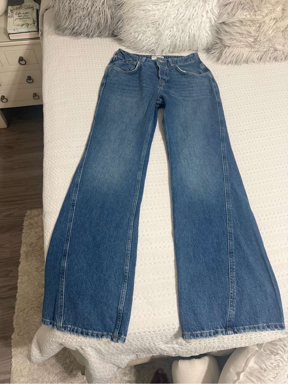 We The Free Mid-Blue Wide Leg Jeans - Picture 3 of 14